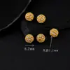 Accesorios de cuentas redondas de Sutra del Corazón Seiko antiguo chapado en oro y plata S925, estilo chino original, accesorios combinables.