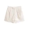 Ropa de Mujer Transfronteriza Verano 2026 Moda Europea y Americana Chaqueta de Encaje Patchwork de un Botón + Conjunto de Shorts para Mujer A712170/1