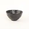 Tazón Negro Mate de Melamina con Patrón de Roca Estilo Japonés para Restaurante Ramen y Hot Pot Picante, Vajilla Resistente a la Rotura Imitación Porcelana, Venta al por Mayor desde Fabricante