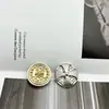 Botones Metálicos de Molino de Viento Incrustados con Diamantes, Botones Decorativos Huecos, Ropa de Abrigo de Tweed, Botones para Suéter, Botones de Diseño