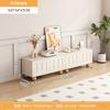 Mueble de TV estilo crema moderno minimalista para sala de estar hogar apartamento pequeño mesa 2025 nuevo popular mueble de TV de pie