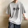 1977 Marca Nacional de Moda Estampada Algodão Puro Manga Curta Masculina e Feminina Moda de Verão Marca de Moda Homem Gordo Solto plus size Americano Meia-manga 150,00kg 2