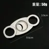 Cortador de puros, Accesorios para fumar puros, Tijeras portátiles de acero inoxidable, Cortador de doble filo, Navaja para puros, Cortador de puros afilado portátil