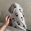 Calça de Pijama Feminina, Verão Solta Novo Estilo, Calça de Loungewear para Casa, Pode Ser Usada Fora, Aspecto de Algodão com Gola Reversível