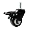 Roda giratória com freio universal especial para prateleira de perfil de aço base de aço carbono silenciosa roda de carrinho com capacidade de carga