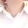Novo Conjunto Fashion de Colar e Pulseira em Forma de Saturno com Microincrustação de Zircônia e Pérola, Estilo Comuter