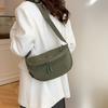 Bolso de Color Sólido Nicho Lona Bolso Pequeño Bolso de Mujer 2025 Nuevo Bolso de Mujer Estilo Coreano Bandolera Bolso de Hombro Moderno Bolso Dumpling