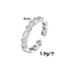 Anel Aberto de Ouro 14K que Preserva a Cor Anel de Zircônia Banda Lisa Luxo Leve Design de Nicho Toque de Alto Padrão Anel para Mulheres Atacado