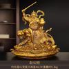 Estatua de Bronce de Zhao Gongming, Dios del Bronce de la Riqueza Montando un Tigre, Estatua Grande de Bronce del Dios de la Riqueza para Adoración en Casa, Estatua de Buda General Zhao