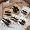 Grampo de Cabelo com Estampa de Leopardo Coreano, Presilha Lateral de Alto Padrão e Exquisite, Presilha para Franja com Combinação de Cores, Presilha para Cabelo da Testa, Acessório de Cabelo Grampo