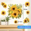 Pegatina de Pared de Girasol Cocina Cubierta Fea Decoración Agujero de Uña Azulejo Baño Agujero Reparación Calcomanía de Baño Autoadhesiva Flores de Durazno