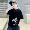 Camiseta de manga corta de algodón puro para niños, ropa infantil de verano casual y elegante para niños, top de media manga teñido en degradado