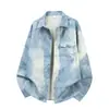 2026 Nueva Camisa de Manga Larga Tie-Dye para Hombre de Comercio Exterior Estilo Coreano Marca de Moda Tendencia Moda Holgada Tallas Grandes Casual para Hombre