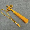 Colgante Conmemorativo de Xiangfei con Nudo de la Paz + Borla de Doble Nudo de Oreja 12cm Borla Insignia Acrílica Colgante Decoración Hecha a Mano