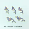 Pulseira Pingente Acessórios DIY Infantil Gota de Óleo Roxa Pulseira Lua Feminina Joias Acessórios de Liga Metálica Feitos à Mão