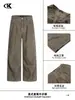 Pantalones Casuales de Trabajo Estilo Americano 11Kn para Hombre y Mujer, Lavados y Desgastados, Simples Retro Sueltos Modernos Adelgazantes de Pierna Recta