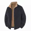 Envío Gratis Ventas Directas de Fábrica [Stock Disponible en el Puesto] Chaqueta de Forro Polar con Cuello Alto para Hombre, Chaqueta de Otoño e Invierno, Forro Polar Polar Engrosado