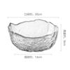 Cuenco de ensalada de frutas con borde dorado martillado de estilo japonés, cuenco de vidrio transparente creativo para el hogar, plato grande para fruta, postre, cuenco grande