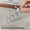 Soporte Magnético de Doble Fila para Práctica de Uñas con Base Magnética Fuerte de Acrílico para Mostrar y Crear Diseños de Uñas