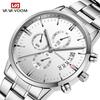 Reloj de Cuarzo para Hombre con Banda de Acero Inoxidable, Casual de Negocios con Calendario, Resistente al Agua, Acero Inoxidable Negro, Reloj del Fabricante, Nuevo Producto Transfronterizo