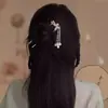 Pasador de Pelo con Borla de Mariposa Perla Dorada Nuevo Estilo Chino Pasador de Pelo Retro Accesorios para el Cabello de Mariposa Elegante Pasador de Pelo Estilo Dinastía Han Cheongsam