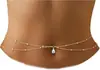 Joyería de Moda Transfronteriza Europea y Americana Cadena Corporal de Personalidad Apilable con Cuentas para Mujer Cadena de Cintura con Colgante Simple de Perla Redonda