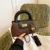 Bolso de cadena con patrón de rombos para mujer, nueva colección de otoño 2026, bolso de mano retro y moderno, bolso de hombro niche para el día a día, bolso pequeño cruzado