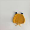 Sombrero de bebé otoño e invierno coreano súper lindo con cordones gorro protector de orejas 0-6 meses bebé recién nacido sombrero tejido Invierno 3
