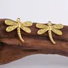Acero Inoxidable 304 Colgante de Libélula Transfronterizo Europeo y Americano Chapado en Oro de 18 Quilates Accesorios Colgante Personalizado de Insecto Collar Pulsera Joyería
