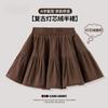 Saias Infantis 2026 Primavera e Outono Novo Estilo Casuais Elegantes Saias Curtas Saias Plissadas de Veludo Cotelê Infantis Atacado para Meninas