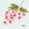 Margarita Mini Artificial de un Solo Tallo Estilo Country Americano para Barra de Comedor, Casa de Huéspedes, Decoración de Arreglo Floral de Escritorio para el Hogar, Flor de Ambiente