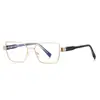 Estación Independiente de Comercio Exterior Monturas de Gafas para Mujer 3169 Estilo Sudamericano Marco Metálico Delgado Inserto de CP Nicho Anti-Luz Azul Gafas de Moda sin Graduación