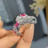 Pulsera Serpiente Espíritu Serpiente Año de la Serpiente Industria Pesada Alto Grado Sensación Totalmente Incrustada con Diamantes Corindón Rojo Pulsera de Primavera Anillo Serpiente Zodiacal para Mujeres