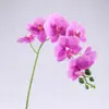 Orquídea Borboleta Artificial de Filme com 9 Flores, Toque de Luxo, Orquídea Falsa, Arranjo Floral de Casamento, Decoração de Flores para Casa
