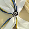 Fivela de Lenço de Seda de Alto Padrão Transfronteiriça, Fivela de Lenço de Seda Luxuosa e Elegante, Clipe de Lenço de Seda Versátil Estilo Coreano para Roupas de Negócios, Elegante e Simples