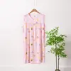 Novo Vestido de Algodão e Seda para Mãe Roupas de Verão Tamanho Plus Elegante Sem Mangas Comprimento no Joelho Saia Longa
