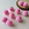 20mm Bola Colgante de Otoño e Invierno Bola de Pelo de Conejo Colgante de Felpa DIY Accesorios de Joyería Cuentas Cadena de Teléfono Móvil Llavero