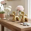 Ornamento Criativo Estilo Europeu de Luxo Leve em Cerâmica Galvanizada Cachorro Balão para Casa, Estudo, Sala de Estar, Mobiliário Suave, Decoração de Escritório