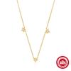 Cadena de clavícula con borlas de estrella de cuatro puntas en plata esterlina S925, combina con todo. Collar con temperamento Aobao con incrustaciones, superventas en Amazon. Regalo de Navidad.