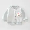 Roupas Infantis Anyang Meninos e Meninas Jaqueta de Baseball Estilo Primavera e Outono Estilo Cartoon Roupa Exterior Roupas de Bebê Cardigan Listrado Roupa para Exterior