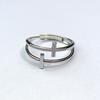 Anillo de apertura de acero de titanio antiguo de gran venta que no se desvanece, diseño de nicho para amantes del anillo de acero inoxidable, joyería al por mayor