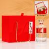 Conjunto completo de garrafas de vinho para casamento, garrafa de vinho feliz, garrafa de licor lacrada, atacado, banquete de casamento, embalagem de garrafa de vinho vazia, conjunto completo de rótulos, caixa de presente