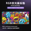 Mouse Pad Extra Grande para Uso no Escritório, Fornecimento Direto da Fábrica, Mouse Pad Grande Antiderrapante Monstro Ilustrado Brilhante RGB, Teclado Personalizável