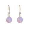 Brincos de Gancho Minimalistas Estilo Francês com Zircônia e Pérola Colorida, Brincos Dopamina Doces e Estilosos com um Toque de Luxo Leve e de Alta Qualidade