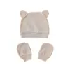 Conjunto de Chapéu de Bebê Estilo Ins Transfronteiriço, Luvas Protetoras Anti-Arranhões para Recém-Nascidos, Meninos e Meninas, 0-6 Meses
