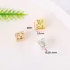 Ouro 18K Alta Retenção de Cor Prata Solta Vários Gramas Contas Redondas Contas Quadradas Acessórios para Pulseira Colar de Joias Artesanais DIY