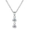 Collar de plata de ley 925 colgante de borla moissanita pequeño exquisito diseño de nicho versátil moda joyería GRA venta al por mayor