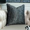 Sofá de secuoya a rayas blancas y negras para hotel, villa, casa de familia, sala de estar, dormitorio, moderno, sencillo, ligero, de lujo, modelo de habitación, funda de almohada