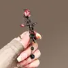 Novos Presilhas Laterais de Alta Qualidade para Franja Cabelo Fino Presilhas de Cabelo Fashion Versáteis Presilhas Bico de Pato Borboleta Rosa Flor Franja Presilhas para Mulheres