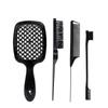 Peine de Amazon para peinar el cabello, peine hueco, peine para el cabello, cepillo de pelo de tres piezas, peine de cola de ratón, cepillo de borde